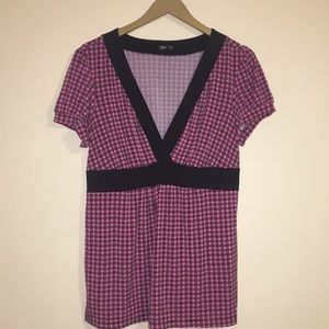 Maurices pink patterned blouse